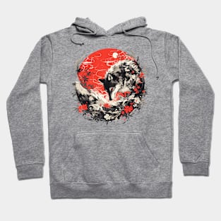 japanese wolf Hoodie